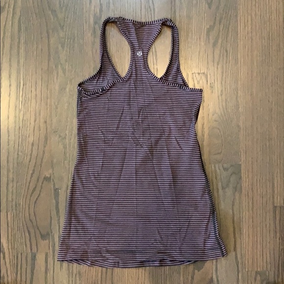 Lululemon razor back tank, purple grey stripes - Picture 2 of 3
